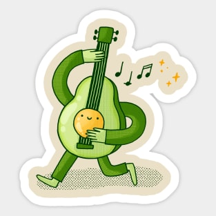 Music Avocado Pal Sticker